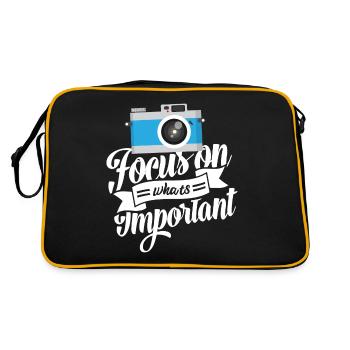 Photographe cadeau je photographie appareil photo - Sac Retro - noir/or - Dos