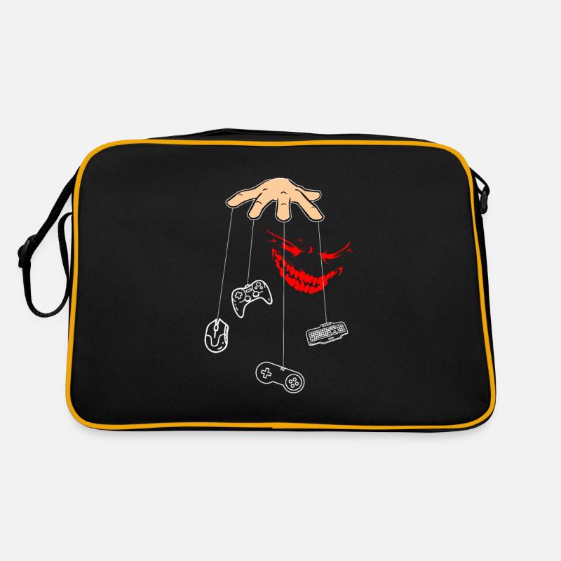 Pro Gamer Gaming Master Liebhaber Nerd - Retro Tasche - Schwarz/Gold