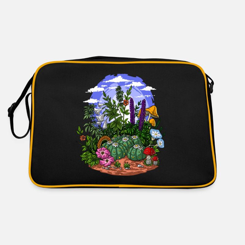 Psychedelic Nature Garden Retro Bag