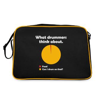 Batteur batterie batteur drôle disant mème - Sac Retro - noir/or - Dos