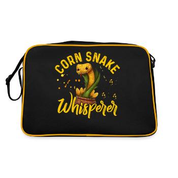 Mais Schlange Flüsterer - Retro Tasche - Schwarz/Gold - Hinten