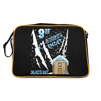 A nice day of skiing comes to an end the hut calls - Retro Bag - black/gold - Back