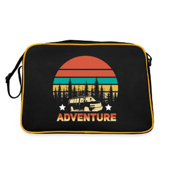 Cadeau de camping-car rétro I Van Camping Bus - Sac Retro - noir/or - Dos