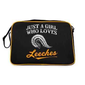 Leeches Tee Shirts For Girls - Retro Tasche - Schwarz/Gold - Hinten