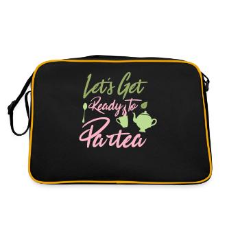 Let's get ready for par-tea - Retro Bag - black/gold - Back