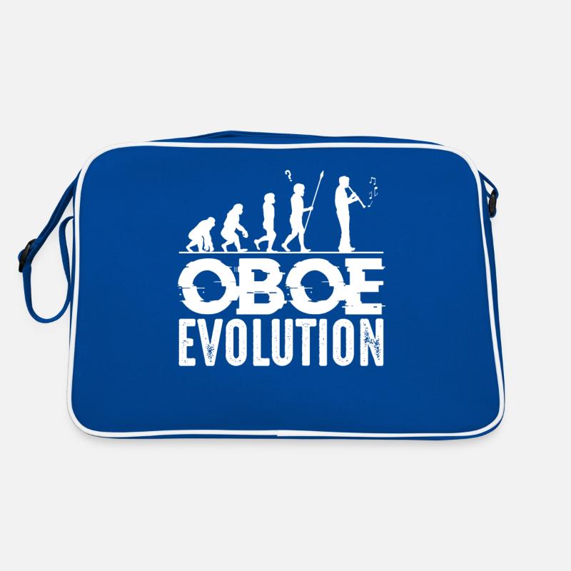 Oboe Evolution Oboisten Silhouette Oboist Geschenk Retro Tasche