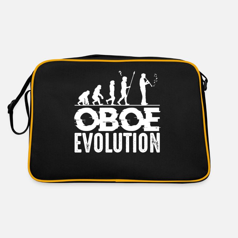Oboe Evolution Oboisten Silhouette Oboist Geschenk Retro Tasche