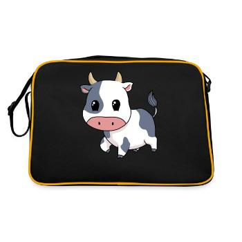 Little cute cow - Retro Bag - black/gold - Back