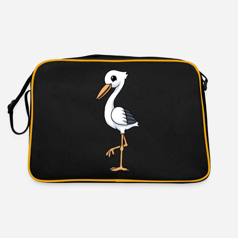 Cigogne drôle de bande dessinée Sac Retro