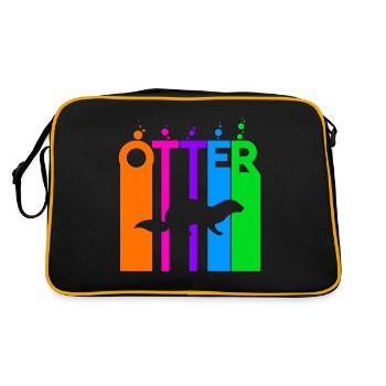 Otter Colored bubbles and bubbles - Retro Bag - black/gold - Back