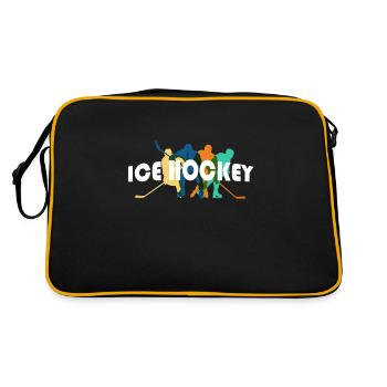 Fan de hockey sur glace Joueur de hockey sur glace hockey sur glace - Sac Retro - noir/or - Dos