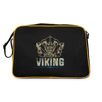 Strong Viking Motivation Quotes Role Model - Retro Bag - black/gold - Back