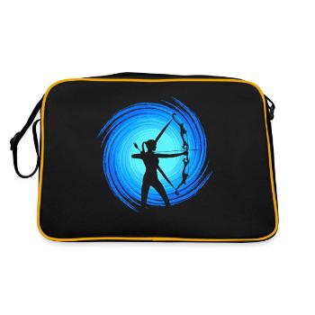 Tir à l'arc Archer Femme Femme Bleu Zen - Sac Retro - noir/or - Dos