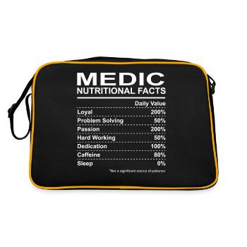 Medic Nutritional Facts - Retro Bag - black/gold - Back