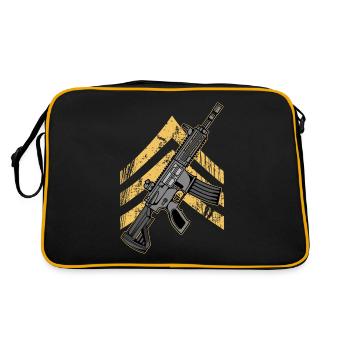 Assault Rifle with Badge Shooter Game - Retro Bag - black/gold - Back