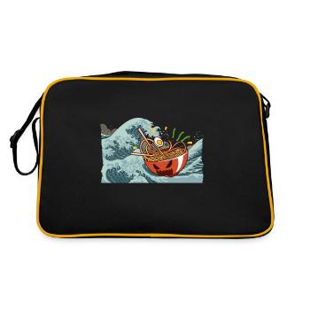 Ramen wave Kanagawa - Retro Bag - black/gold - Back