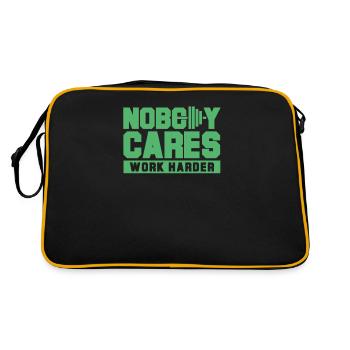 Strength training weightlifting - Retro Bag - black/gold - Back