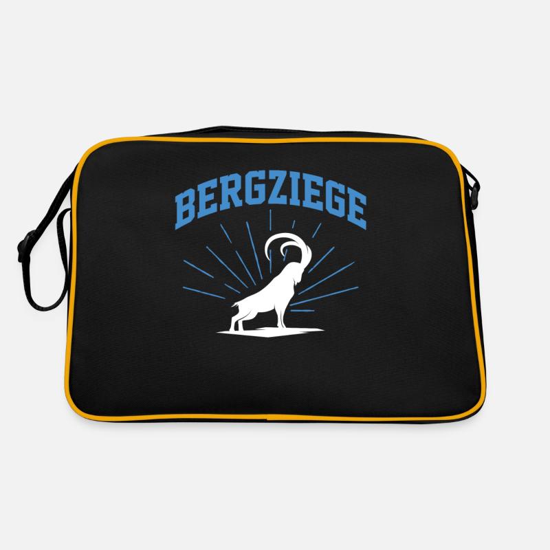 Bergziege Ziegenbock Ziege Steinbock Tier Geschenk Retro Tasche