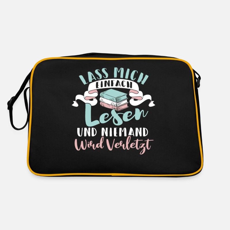 Lesen Buch Bücher Lustig Spruch Geschenk Retro Tasche