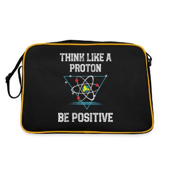 Pensez comme un proton Soyez une physique quantique positive - Sac Retro - noir/or - Dos