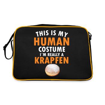 Donut Costume - Carnaval Donut Costume Humain - Sac Retro - noir/or - Dos