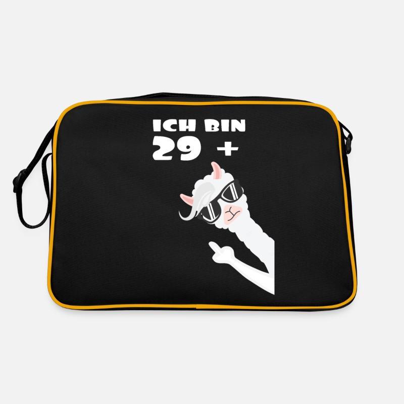 Ich bin 29 plus Lama Alpaka Retro Tasche