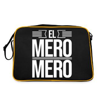 Geschenkidee Latin el Dia de Los Geburtstag G - Retro Tasche - Schwarz/Gold - Hinten