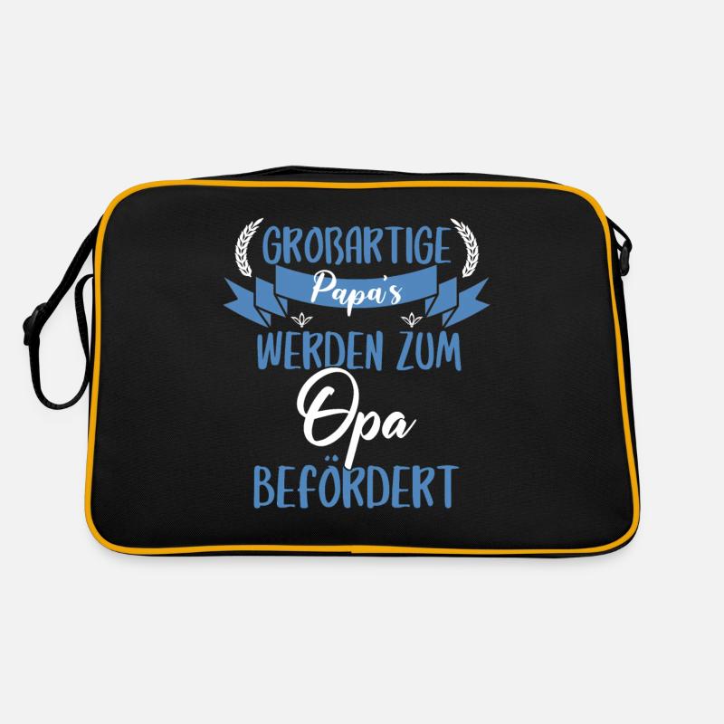 Großartige Papas werden zum Opa befördert Geschenk Retro Tasche