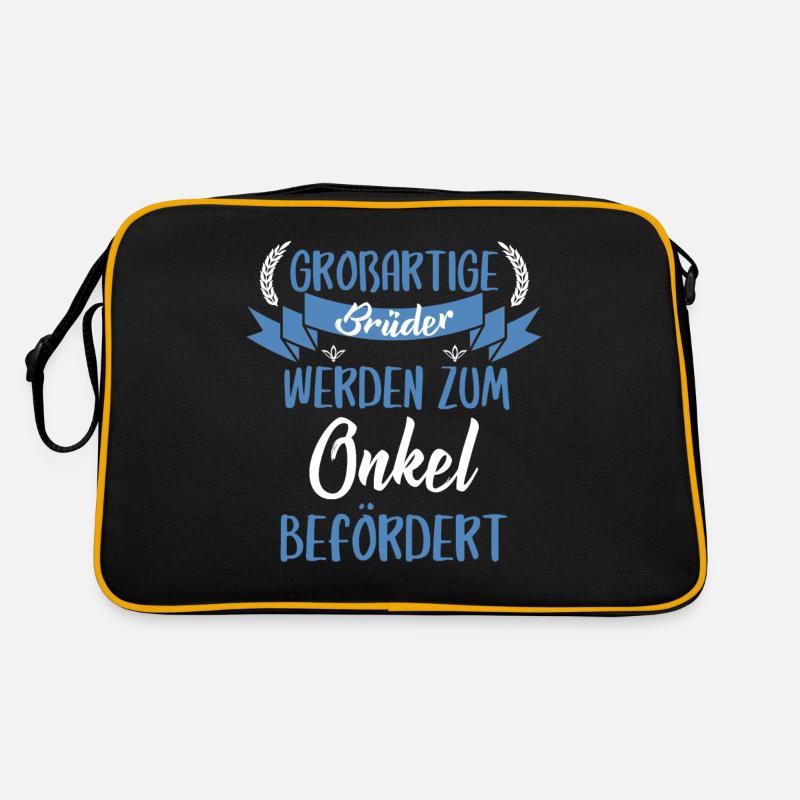 Großartige Brüder werden zum Onkel befördert - Retro Tasche - Schwarz/Gold