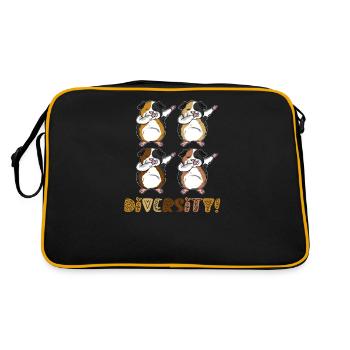 Dabbing Dab Dance Guinea Pig Hamster Gift - Retro Bag - black/gold - Back
