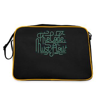 Programming Coder Developer Code Must Flow - Retro Bag - black/gold - Back
