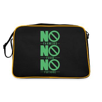 Bauernprotest - Retro Tasche - Schwarz/Gold - Hinten