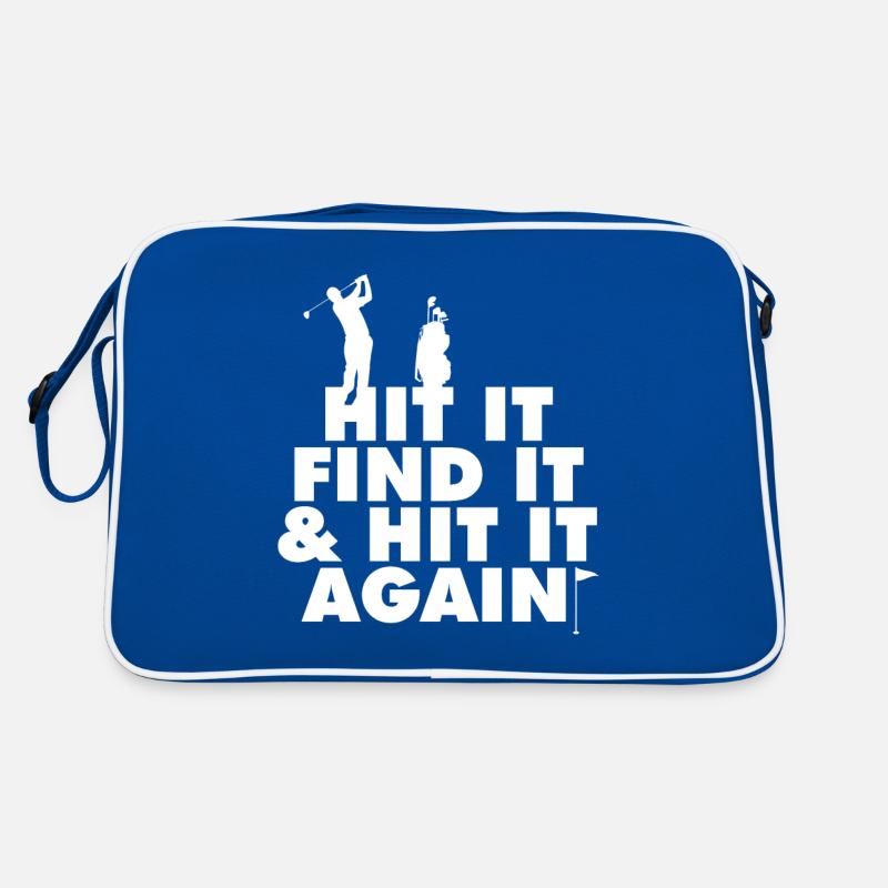 Golf Golfplatz Golfer Sprüche Abschlag Retro Tasche