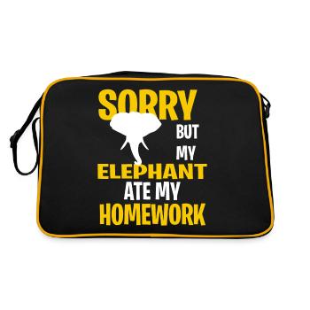 Éléphant drôle idée actuelle - Sac Retro - noir/or - Dos
