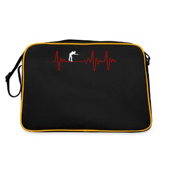 Billiard Bday Gift Idea - Retro Tasche - Schwarz/Gold - Hinten