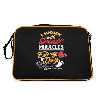 Krankenschwester Neugeborenen Intensivstation - Retro Tasche - Schwarz/Gold - Hinten