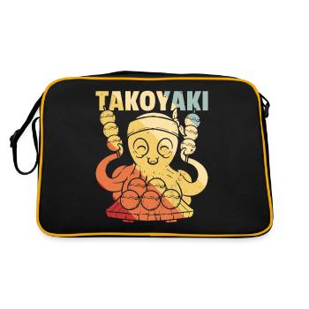 Takoyaki Squid japonais rétro - Sac Retro - noir/or - Dos