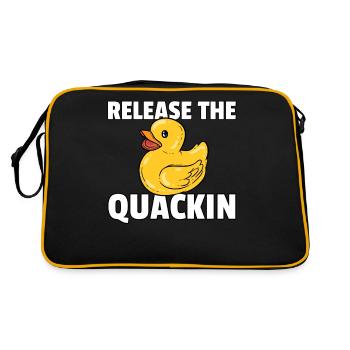 Rubber duck rubber duck rubber duck - Retro Bag - black/gold - Back