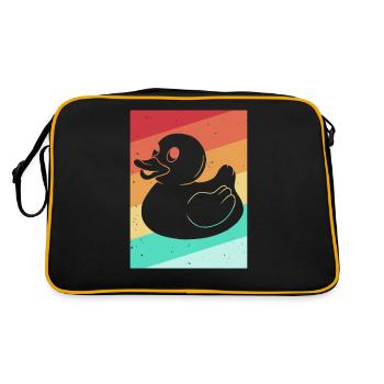 Rubber duck rubber duck bathing duck retro - Retro Bag - black/gold - Back