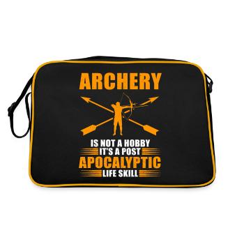 Archery - Retro Tasche - Schwarz/Gold - Hinten