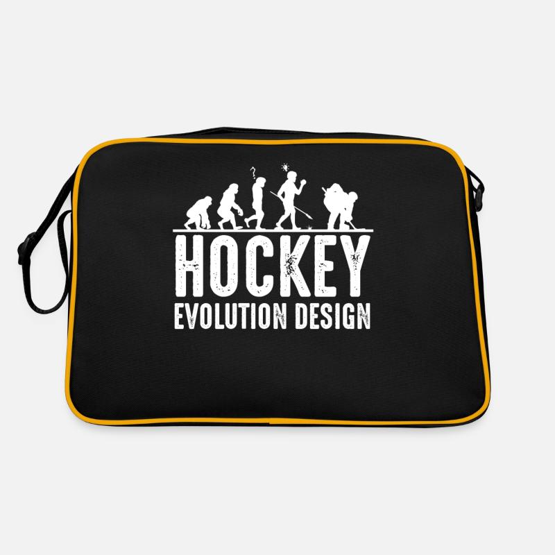 Eishockey - Retro Tasche - Schwarz/Gold