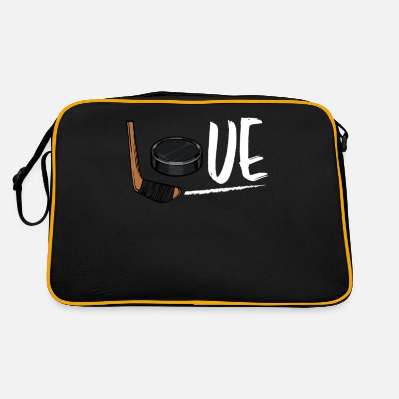 Eishockey - Retro Tasche - Schwarz/Gold
