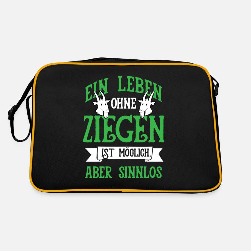 Leben Ohne Ziegen Ziege Ziegenhirte Bock Geschenk Retro Tasche
