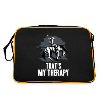 Western Reiten - Retro Tasche - Schwarz/Gold - Hinten
