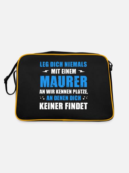 Maurer - Retro Tasche - Schwarz/Gold - Hinten