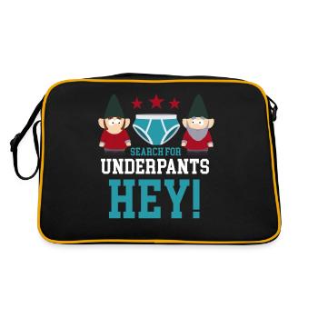 A la recherche d’underpants ! - Sac Retro - noir/or - Dos