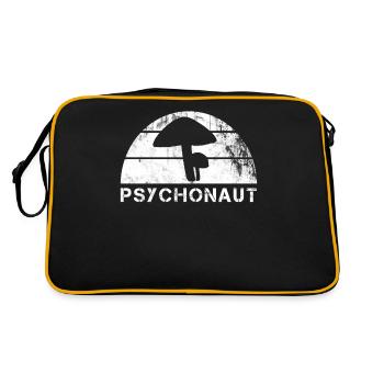 Psychonaut, champignons magiques, DMT, LSD, psychédélique - Sac Retro - noir/or - Dos