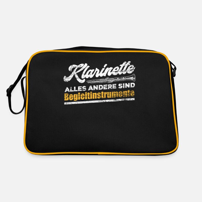 Klarinette - Retro Tasche - Schwarz/Gold