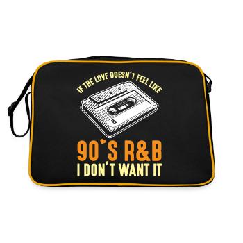Cassette de musique R&B des années 90 90 ans de chansons - Sac Retro - noir/or - Dos