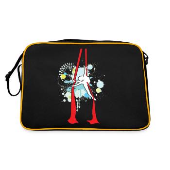 Aerial Silk Yoga Akrobatik Luftturnen Gymnastik - Retro Tasche - Schwarz/Gold - Hinten